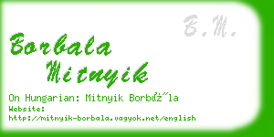 borbala mitnyik business card